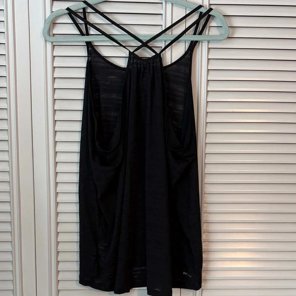 Nike Women's Black Strappy Tank Top - Picture 2 of 8